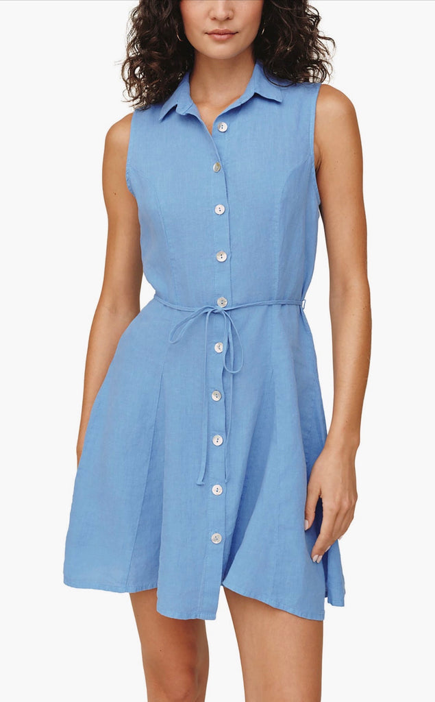 Sleeveless Seamed Shirt Dress Sleeveless Seamed Shirt Dress