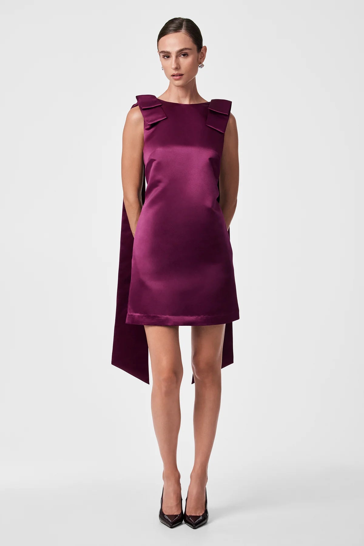 Marcella Mini Dress – Tailored Blazer-Style Plum Mini Dress for Women